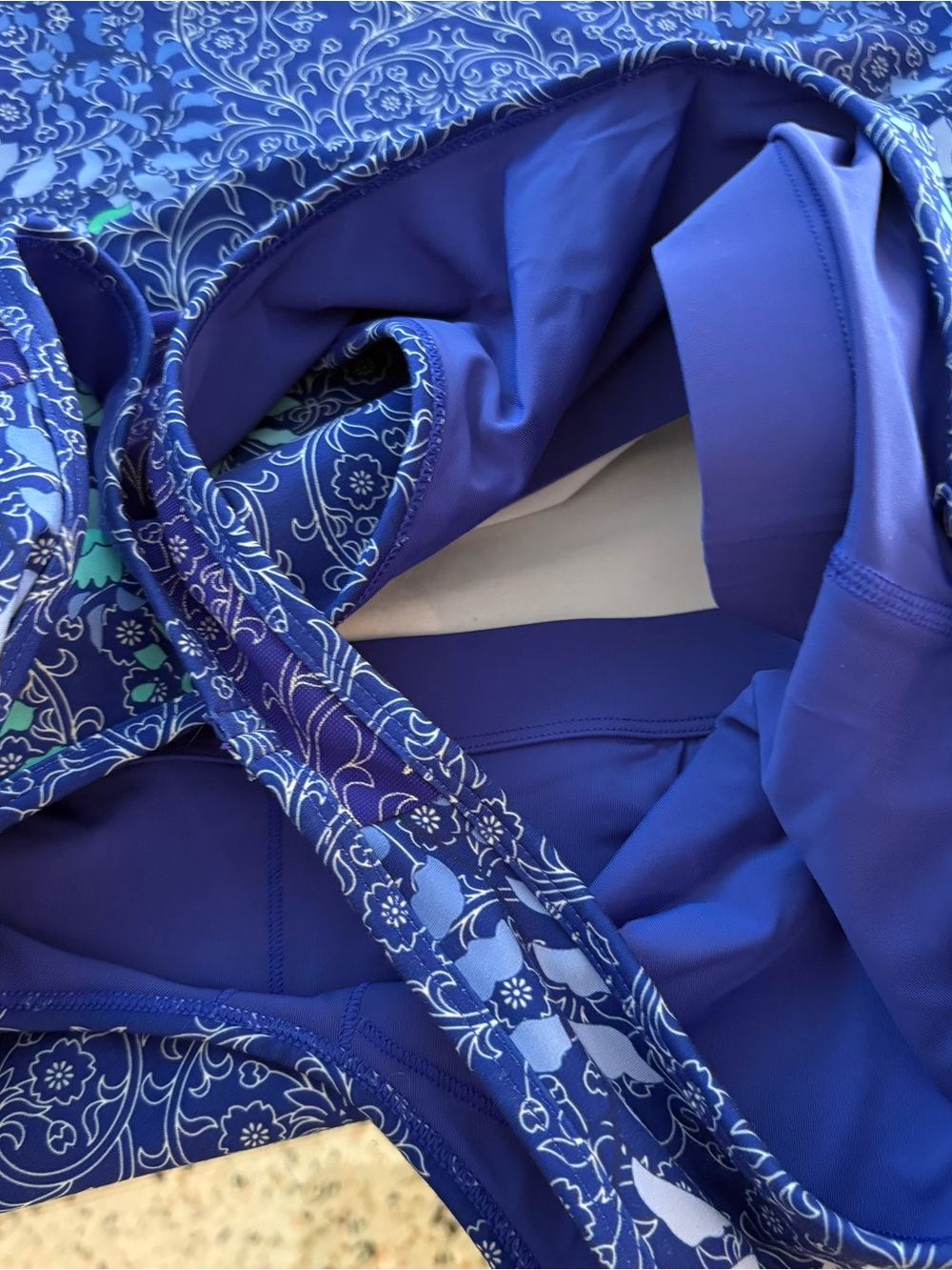 JOHNNY WAS Blue Wild Flower Be Active 2 piece Matching SET! Excellent condition - Picture 7 of 11
